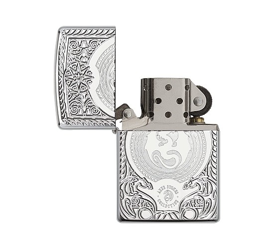 Anne Stokes® met draak in High Polish Chrome