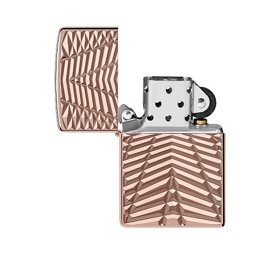 Zippo armor case geometric pattern rose gold