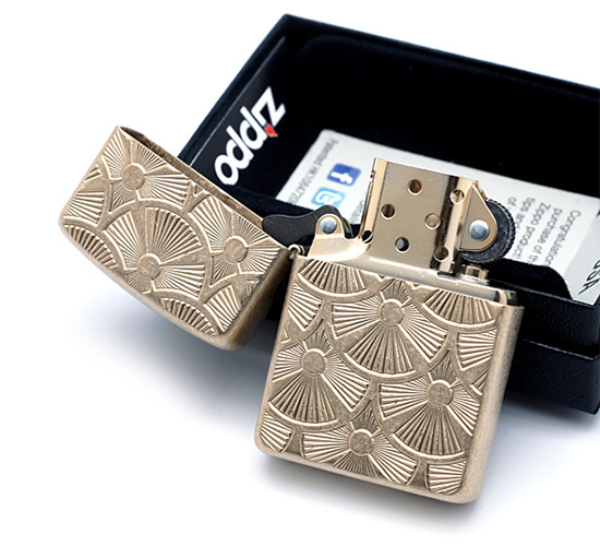 Zippo armor deep carved fanned discs