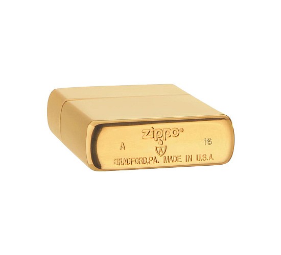 Zippo armor high polish brass bottom stamp