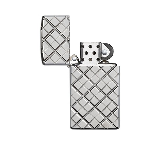 Armor case slim high polish chrome aansteker