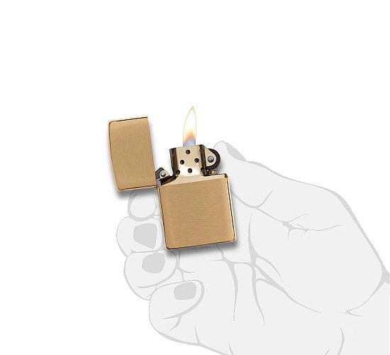 Zippo brushed brass model