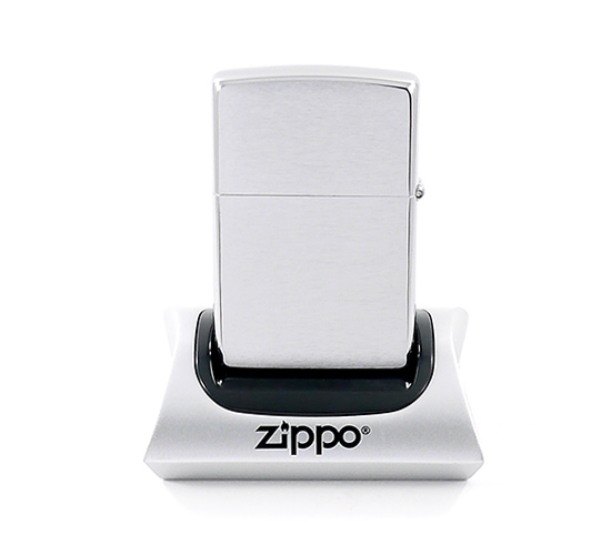 Zippo brushed chrome achterkant
