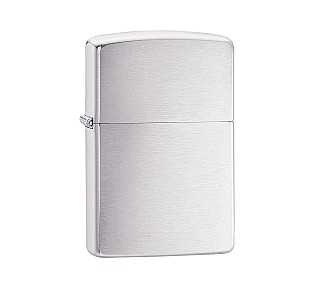 Zippo Regular aansteker met geborstelde chromen matte afwerking als strak basisdesign