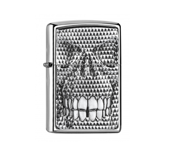 Zippo carbon skull