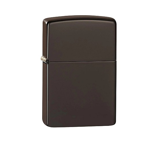 Zippo Brown aansteker in diep kastanjebruin met matte flat color afwerking en basis design