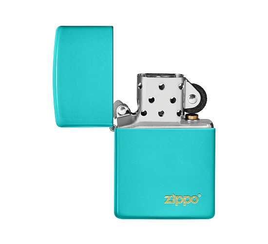 Zippo classic flat turquoise with logo