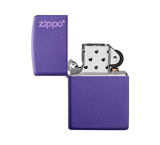 Zippo classic matte purple with logo