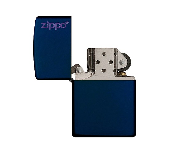 Zippo classic navy blue matte with logo