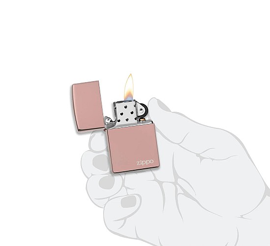 Zippo classic rose gold logo
