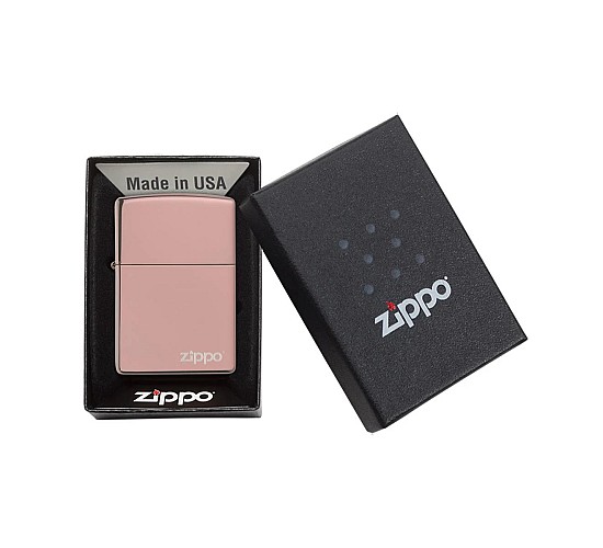 Zippo classic rose gold with logo giftbox