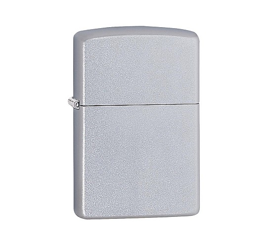 Zippo Satin chrome regular aansteker met matte satin afwerking en strak, simpel design