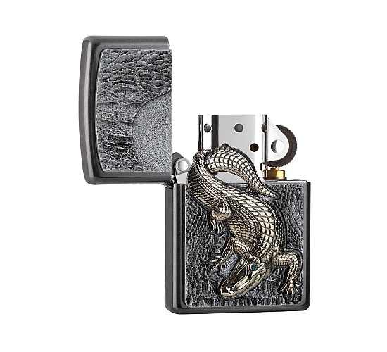 Zippo crocodile emblem tri colour
