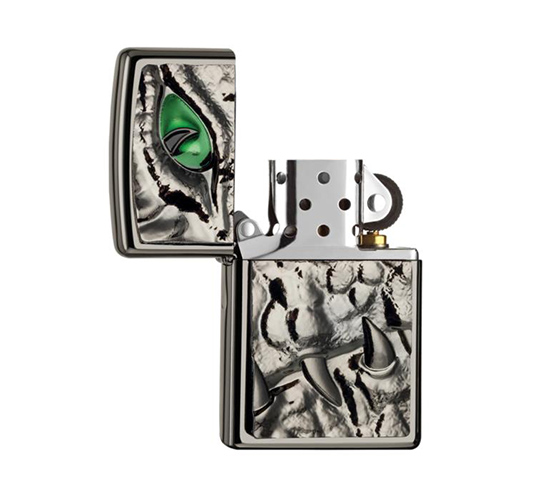 Zippo "Krokodillenhuid" in Black ice open