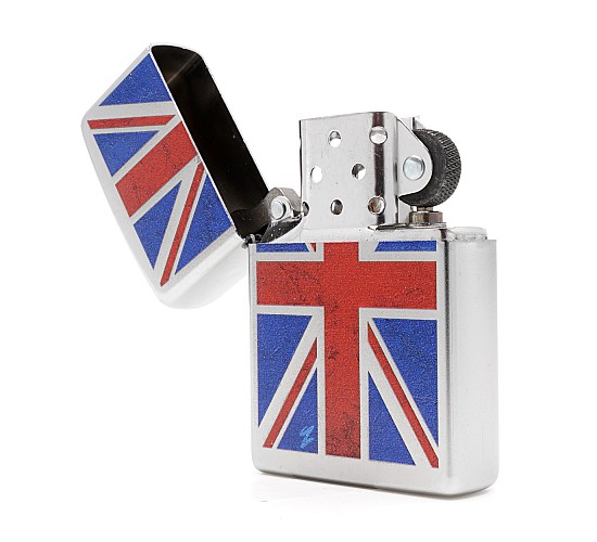 Zippo engelse vlag rood blauw
