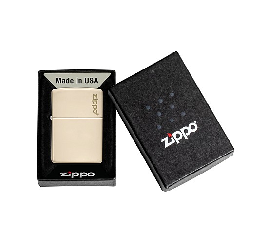 Zippo flat sand with logo giftbox