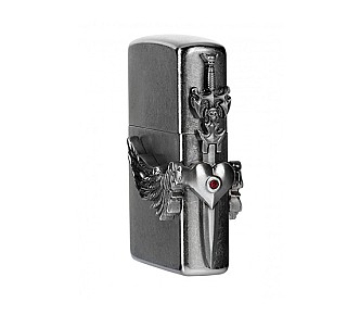 Zippo flying Heart and Sword