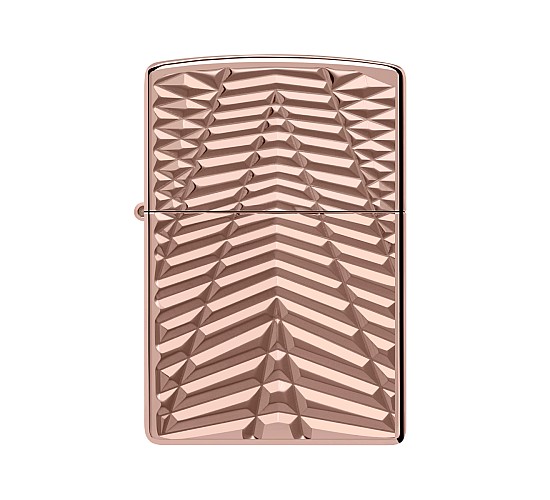 Zippo geometric pattern armor rose gold