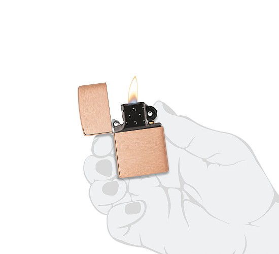 Zippo hand finished solid copper case