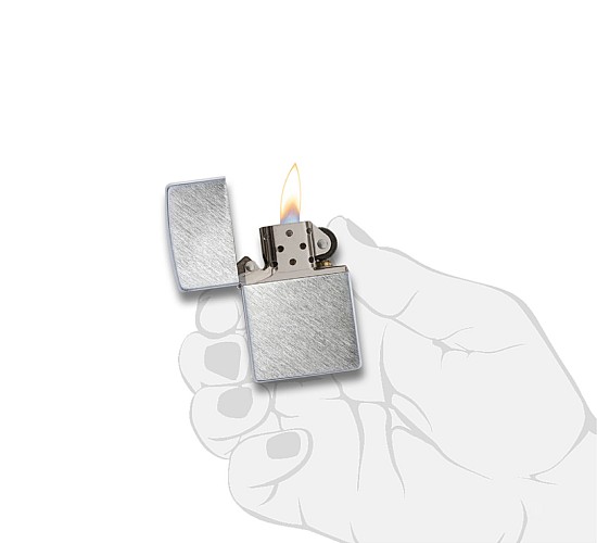 Zippo herringbone sweep brushed