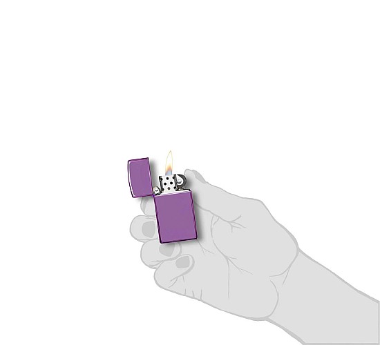 Zippo high polish purple slim
