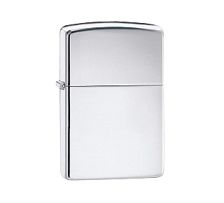 Zippo high polished aansteker in Regular formaat met glanzende spiegelachtige chrome afwerking