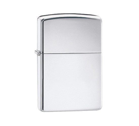 Zippo high polished aansteker in Regular formaat met glanzende spiegelachtige chrome afwerking