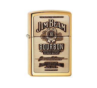 Zippo Jim Beam label (brass)