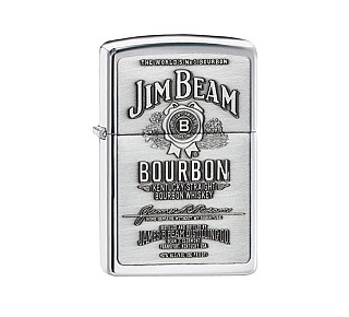 Zippo Jim Beam label (chrome)