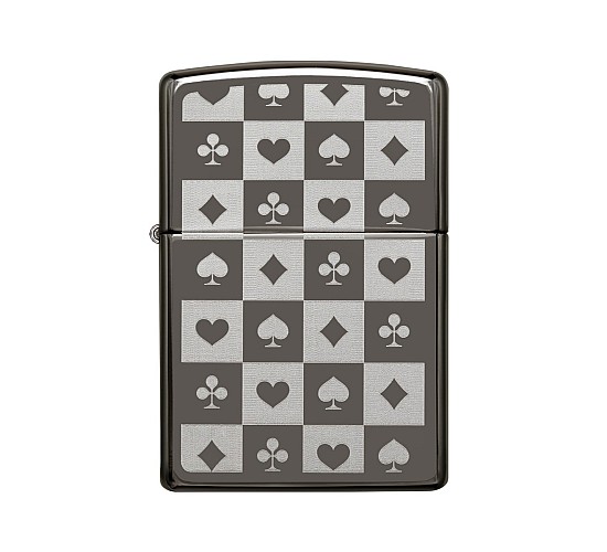 Zippo laser engraved card suits