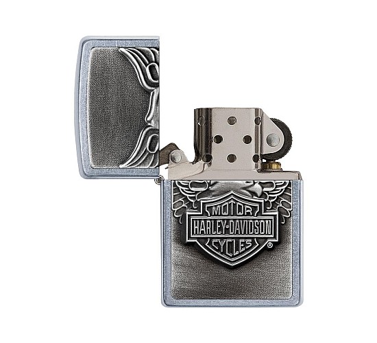 Zippo Iron Eagle Chrome met HD Logo Embleem