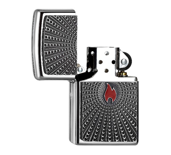 Storm aansteker met little flame logo van zippo