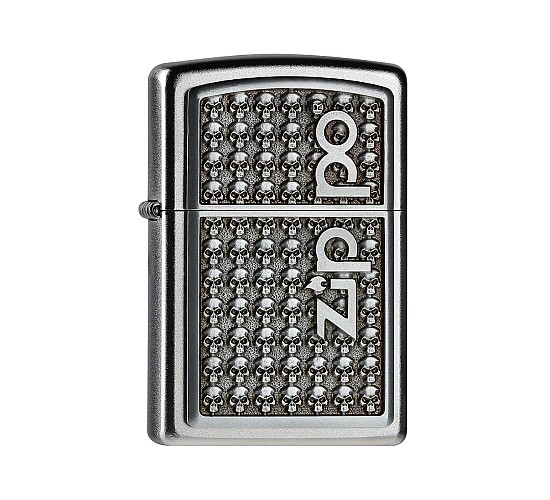 Zippo logo with skulls