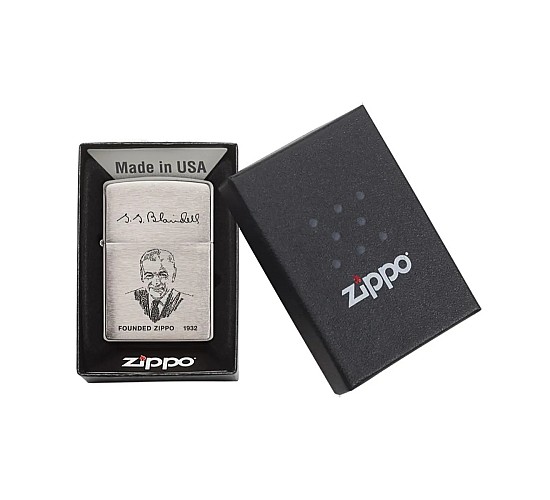 Zippo oprichter chrome in de box