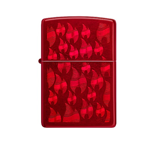 Zippo red iced flame design