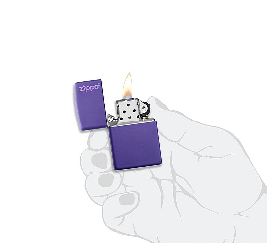 Zippo regular purple matte with logo