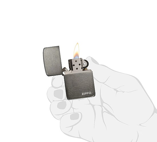 Zippo replica 1941 black ice with logo