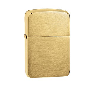 Zippo Replica 1941 aansteker in messing met geborstelde afwerking en strak basismodel