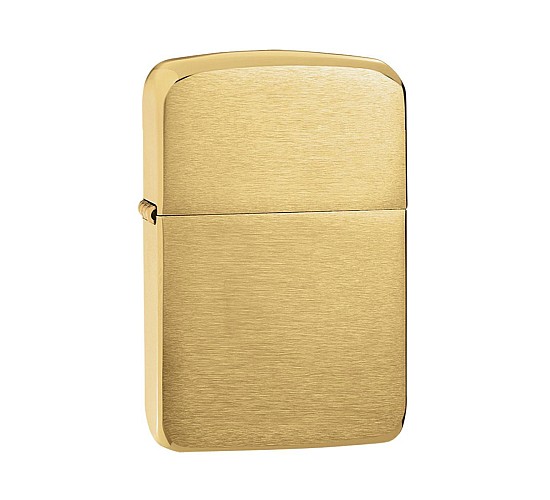 Zippo Replica 1941 aansteker in messing met geborstelde afwerking en strak basismodel