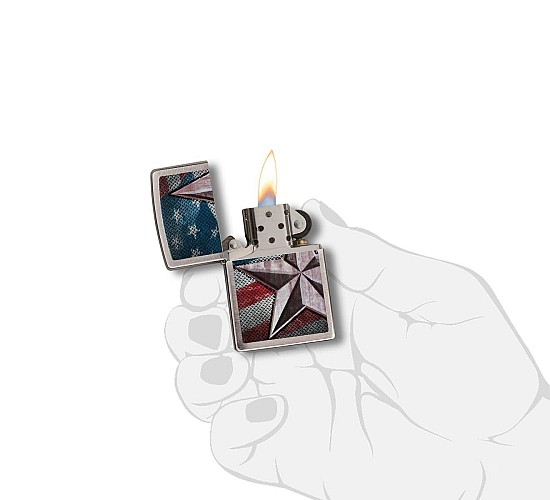 Zippo retro star american flag