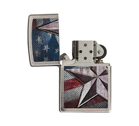 Zippo retro star brushed chrome