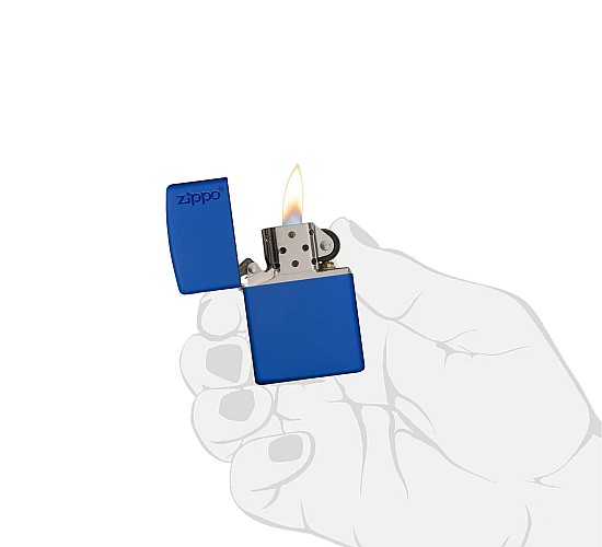 Zippo royal blue matte coating