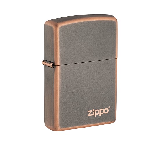 Zippo rustic bronze logo