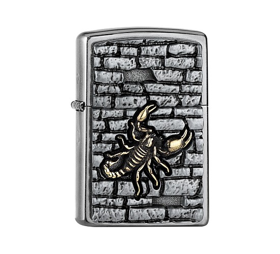 Zippo scorpion on the wall
