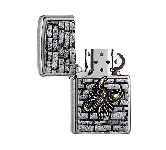 Zippo scorpion on the wall emblem