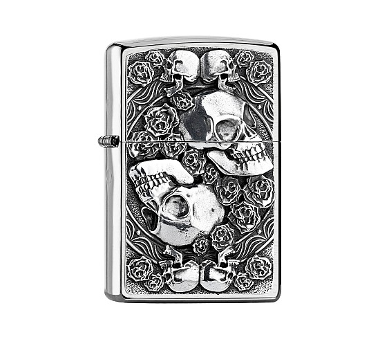 Zippo skull and roses