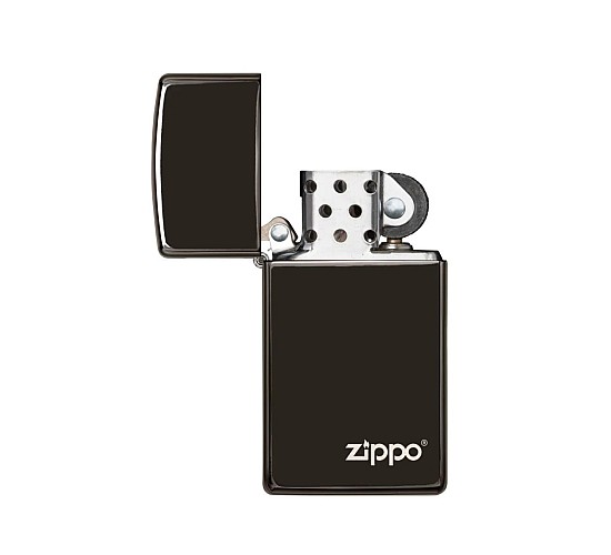 Ebony coating zippo aansteker slim case