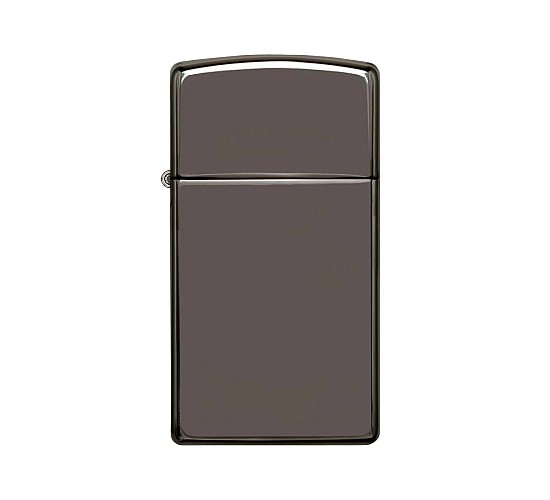 Zippo hoogglans black ice finish slim case