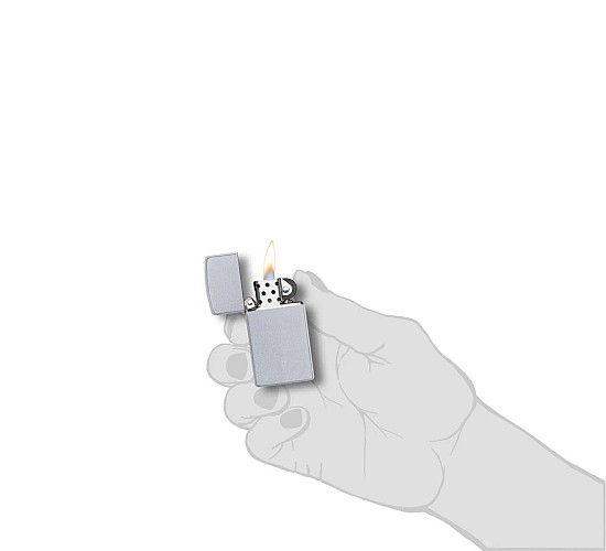 Zippo slim chrome satin