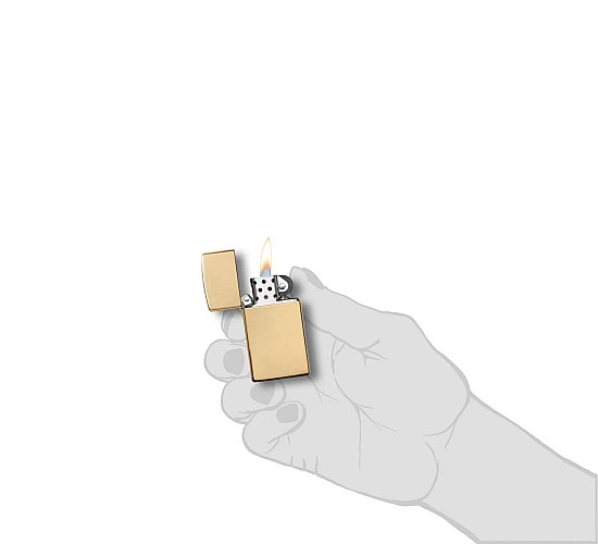 Zippo slim high polished brass